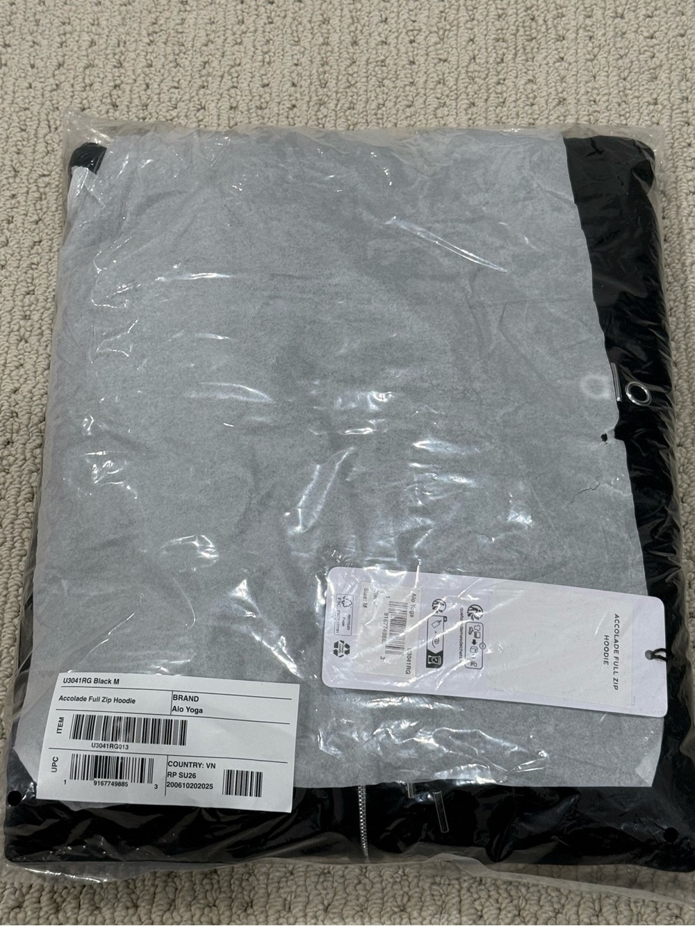 ALO Yoga Accolade Full Zip Hoodie size Medium NWT - Picture 2 of 5